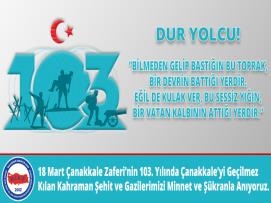 Çanakkale Ruhu Medeniyetimizin Şahdamarıdır