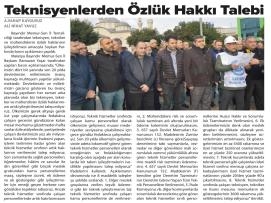 Malatya İl Başkanlığımız, Teknik Hizmetler Sınıfında Olanlar İçin Basın Açıklaması Düzenledi