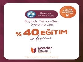 YÖNDER Okulları ile Üyelerimize Özel %40 İndirim Anlaşması İmzalandı!